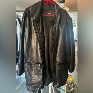 Hugo boss leather jacket